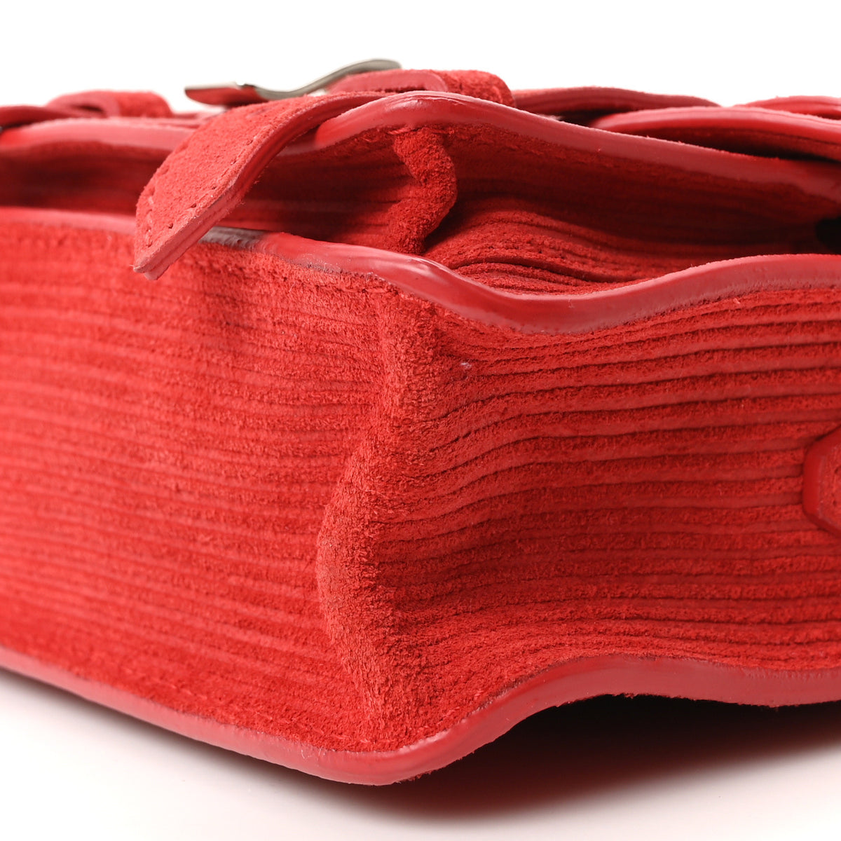 Proenza Schouler Suede Corduroy Micro PS1 Satchel Red 9 of 9