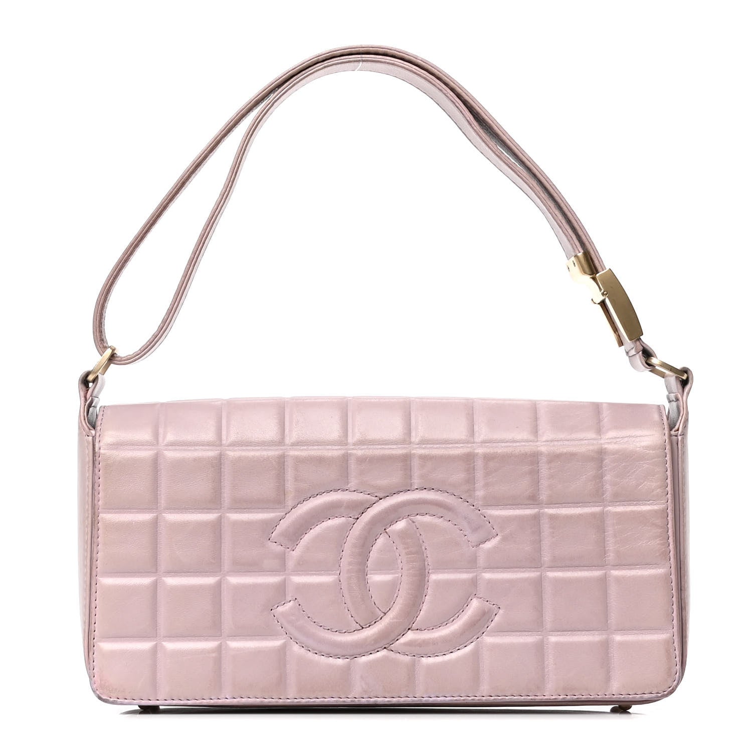 Chanel Lambskin Quilted CC Chocolate Bar Flap Pink 1 of 8