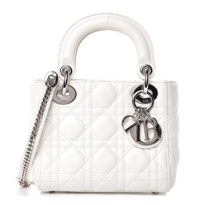 Christian Dior Lambskin Cannage Mini Lady Dior White 1 of 17