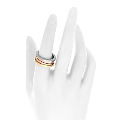 Bulgari 18K Rose White Yellow Gold B.Zero1 3 Band Ring 57 8 2 of 6