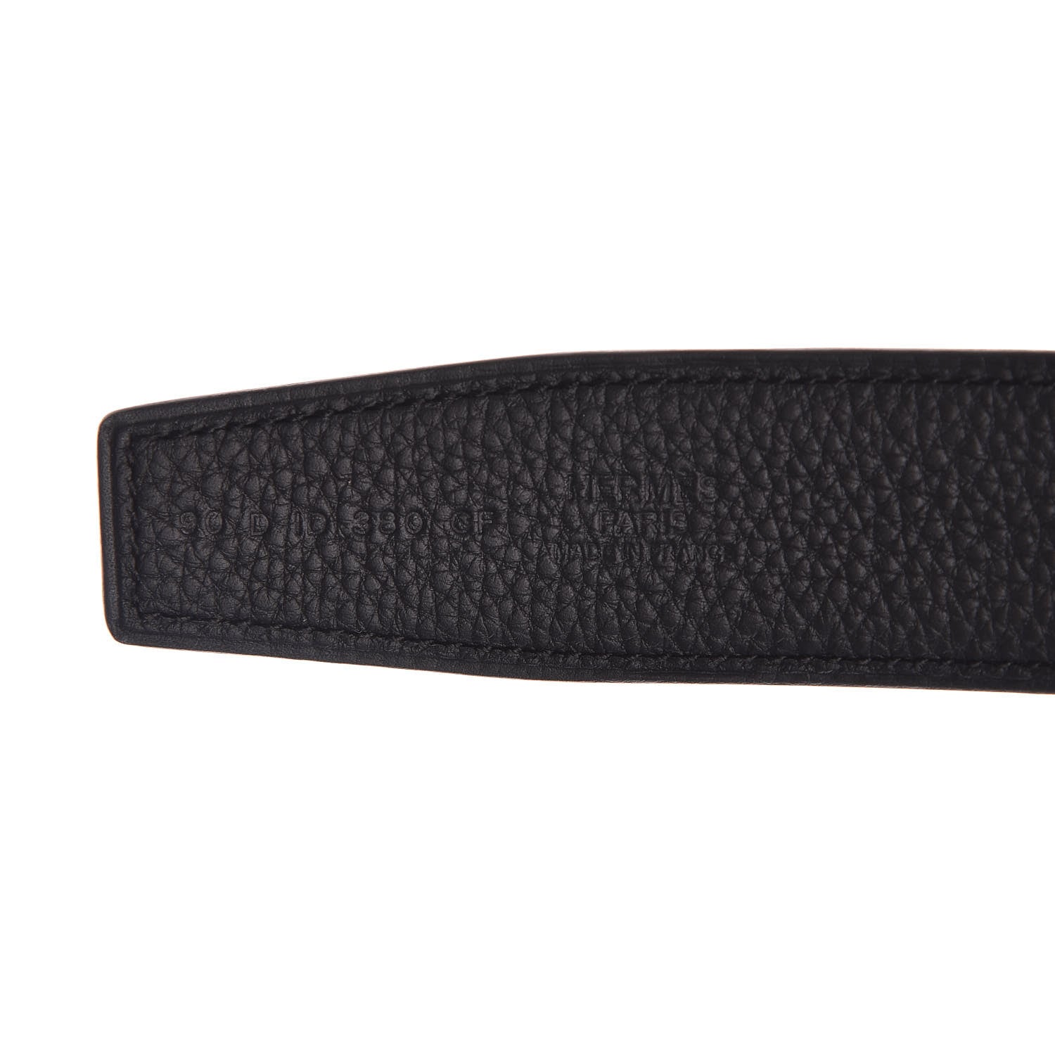 Hermes Box Togo 32mm Guilloche H Belt 90 Black 6 of 7