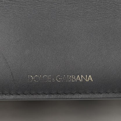 Dolce & Gabbana Calfskin Woven Medium Sicily 58 Satchel Black White 7 of 14