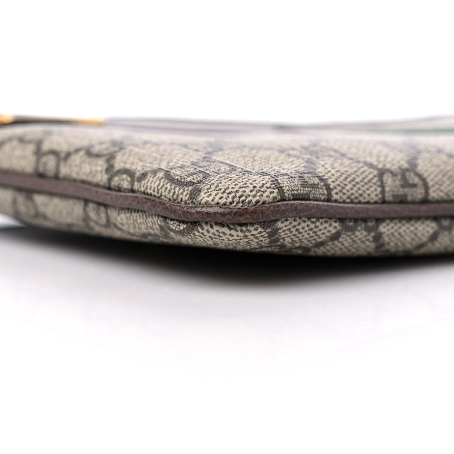 GG Supreme Monogram Large Ophidia Pouch Clutch Brown