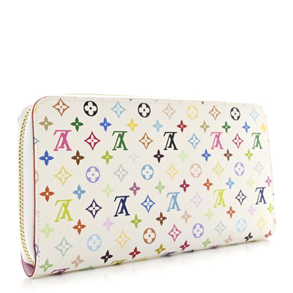 Louis Vuitton Monogram Multicolor Zippy Wallet White Litchi 3 of 9