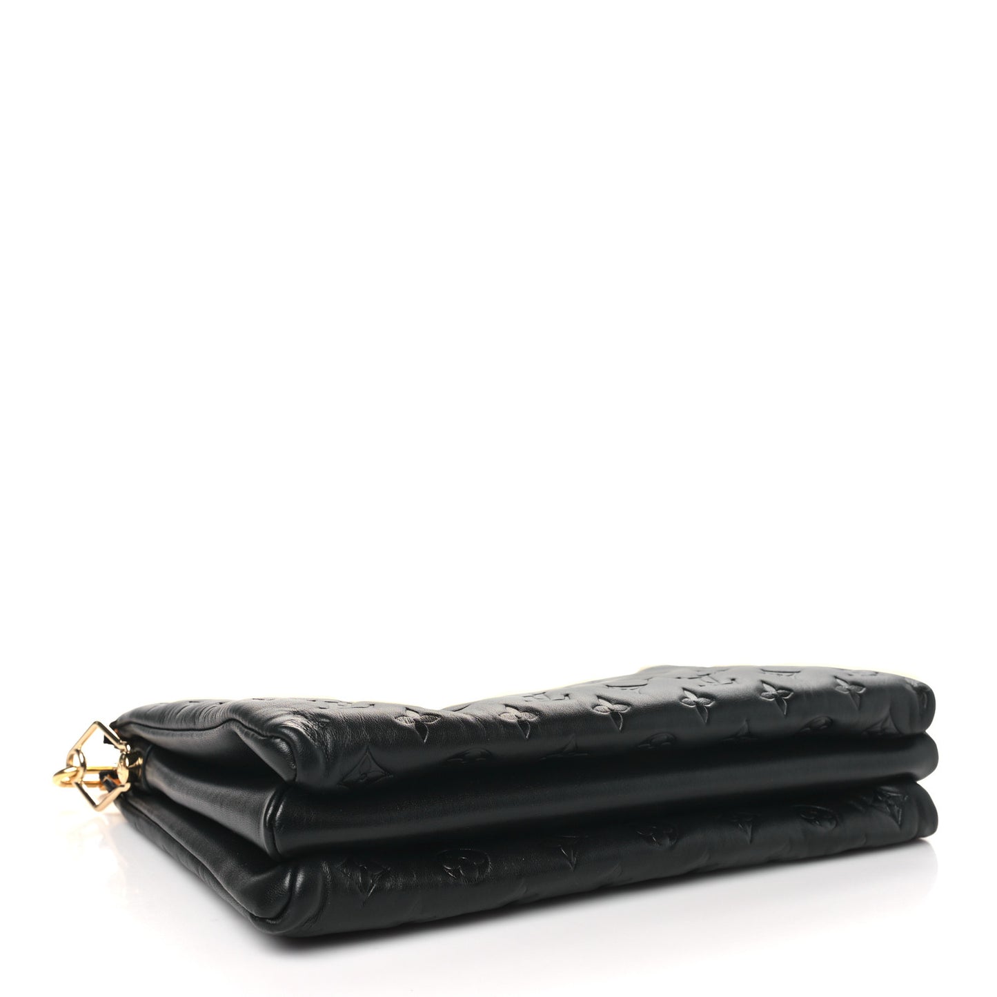 Lambskin Embossed Monogram Coussin MM Black