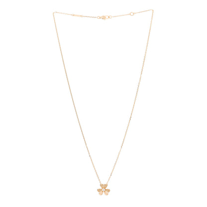 Van Cleef & Arpels 18K Yellow Gold Diamond Mini Frivole Pendant Necklace 3 of 7