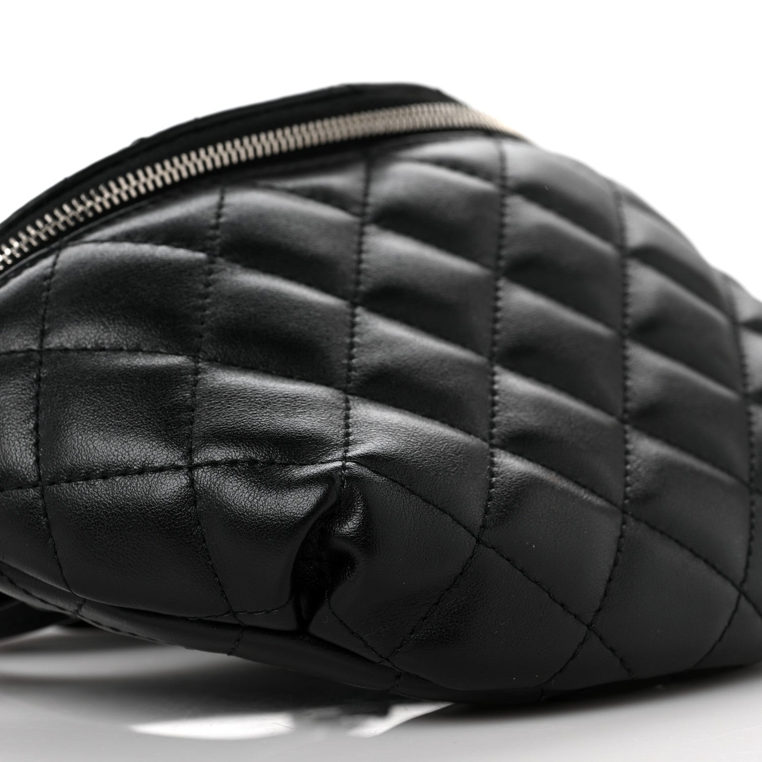 Chanel Lambskin Quilted Waist Belt Bag Black 7 of 8