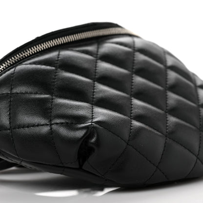 Chanel Lambskin Quilted Waist Belt Bag Black 7 of 8