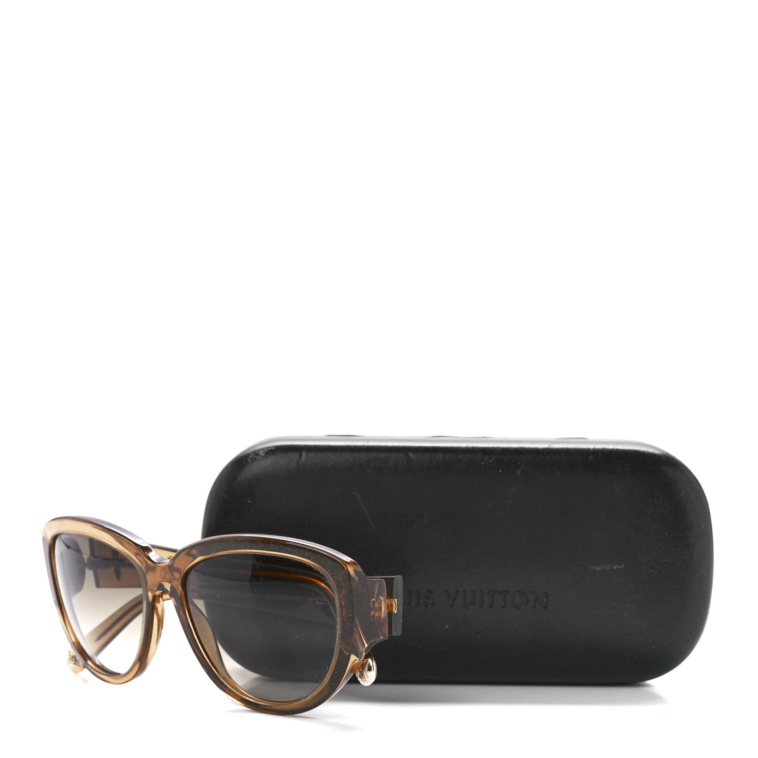 Louis Vuitton Acetate Obsession Cat Eye Sunglasses Z0625W Glitter Gold 9 of 9