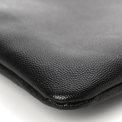 Chanel Caviar Studded Medium Deauville Pouch Black 9 of 10
