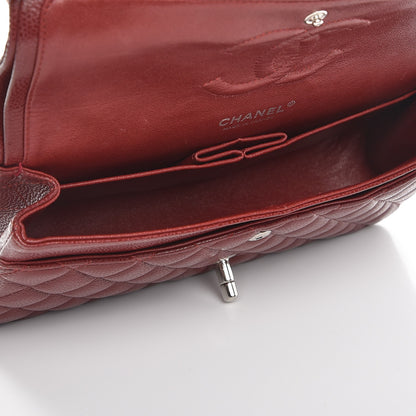 Chanel Caviar Quilted Medium Double Flap Dark Red 6 of 11