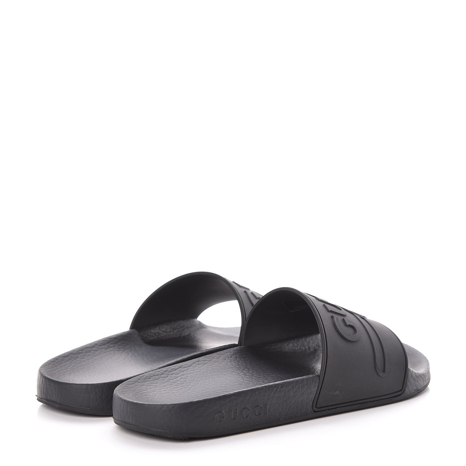 Gucci Rubber Womens Logo Slide Sandals 39 Black 4 of 10