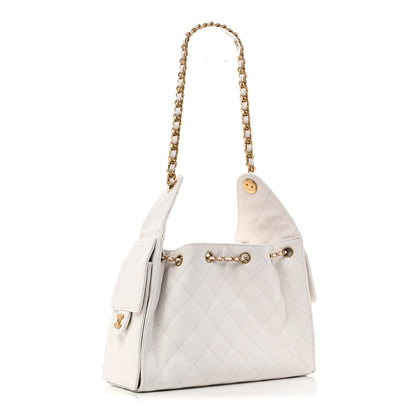 Chanel Caviar Quilted Small Chanel 25 Handbag White 3 of 10