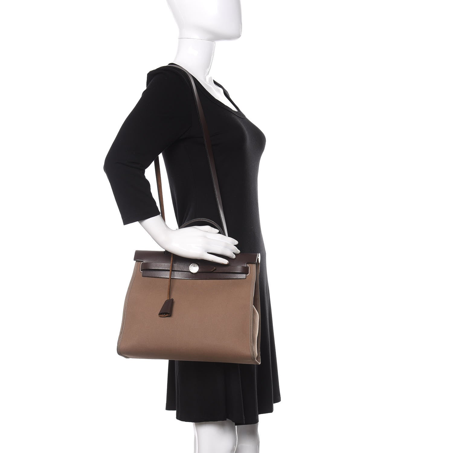 Hermes Vache Hunter Toile Herbag Zip 31 PM Etoupe Ebene 2 of 9