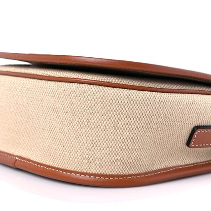 Celine Canvas Calfskin Folco Bag Natural Tan 8 of 9