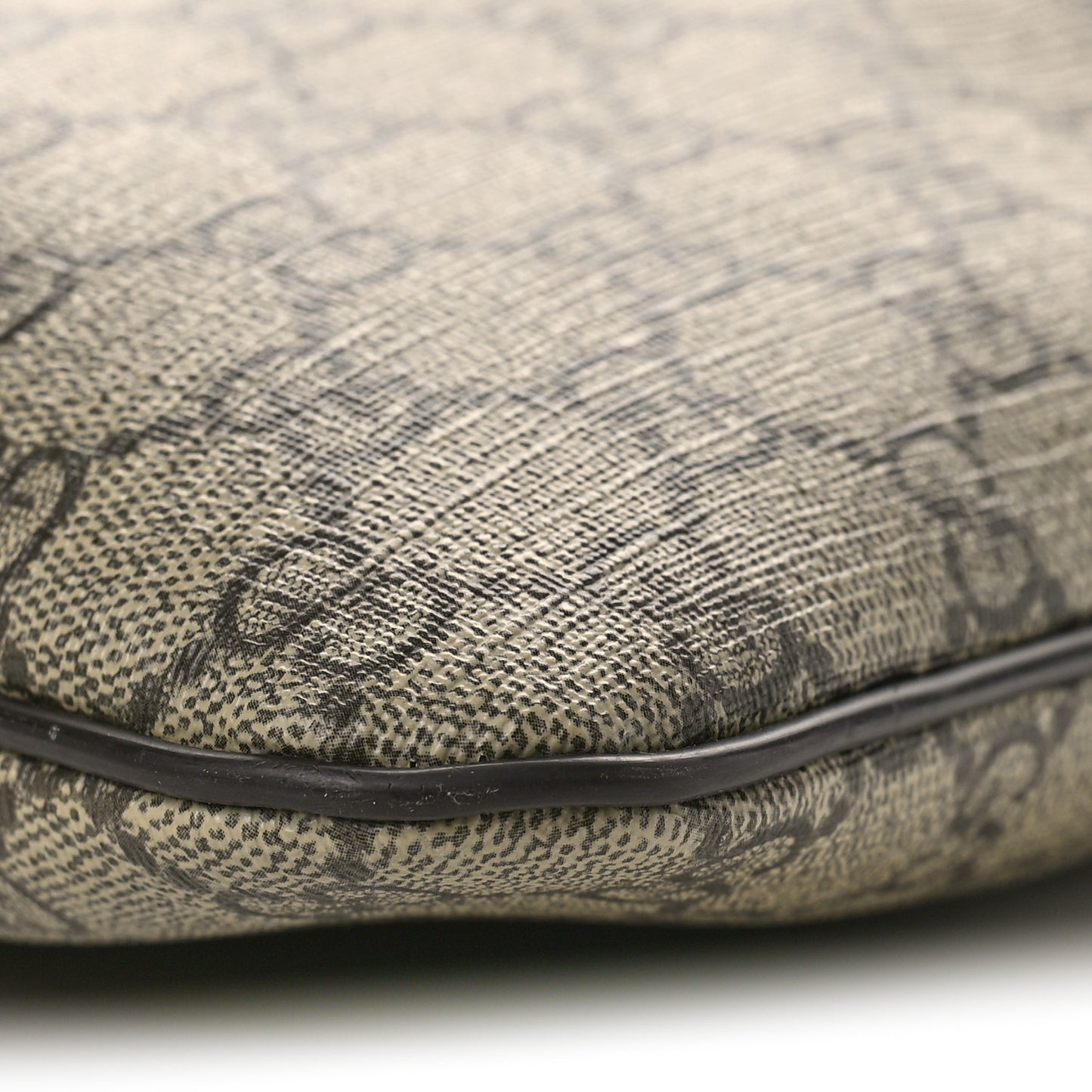 GG Supreme Monogram Selleria Calfskin Small Flat Side Zip Messenger Bag Beige Ebony Cocoa Dark Chocolate