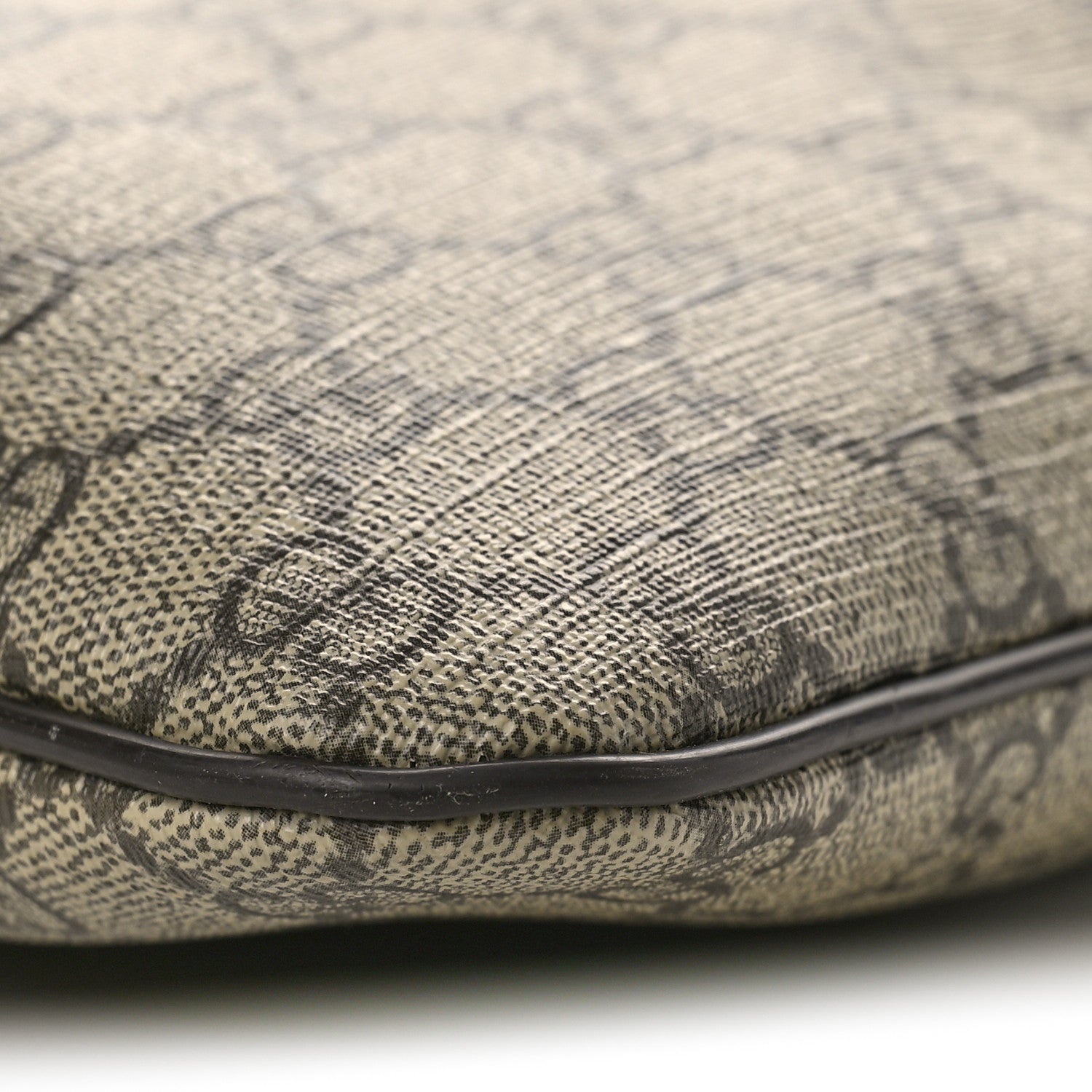 Gucci GG Supreme Monogram Selleria Calfskin Small Flat Side Zip Messenger Bag Beige Ebony Cocoa Dark Chocolate 9 of 11
