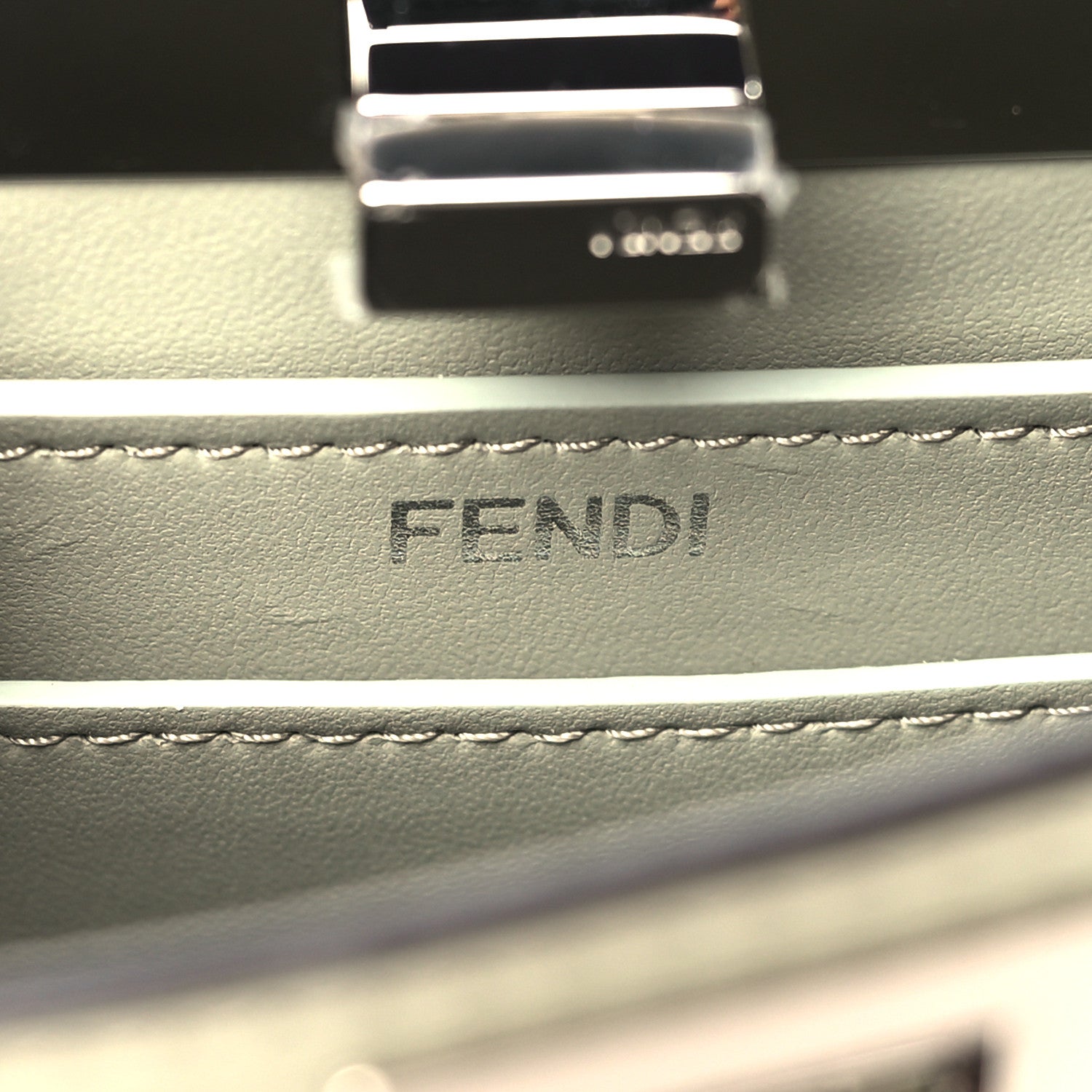 Fendi Shiny Nappa Flower Petite Peekaboo I SEE U Satchel Green Tea 6 of 9