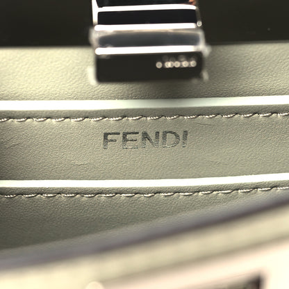Fendi Shiny Nappa Flower Petite Peekaboo I SEE U Satchel Green Tea 6 of 9