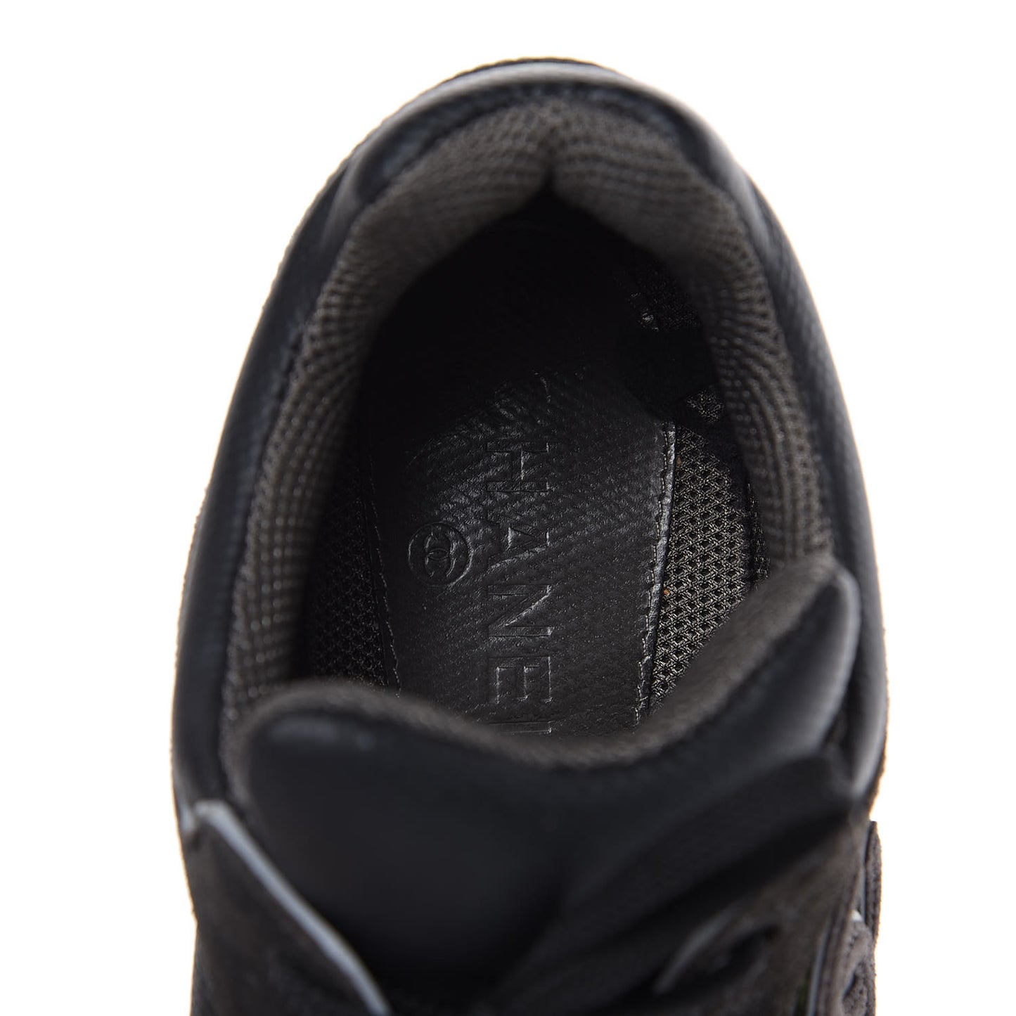 Suede Calfskin CC Sneakers 39 Black Grey