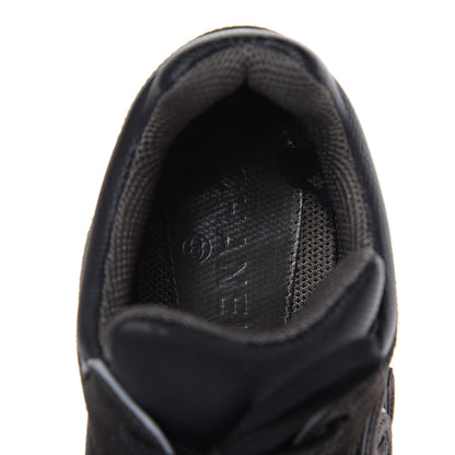 Chanel Suede Calfskin CC Sneakers 39 Black Grey 10 of 11