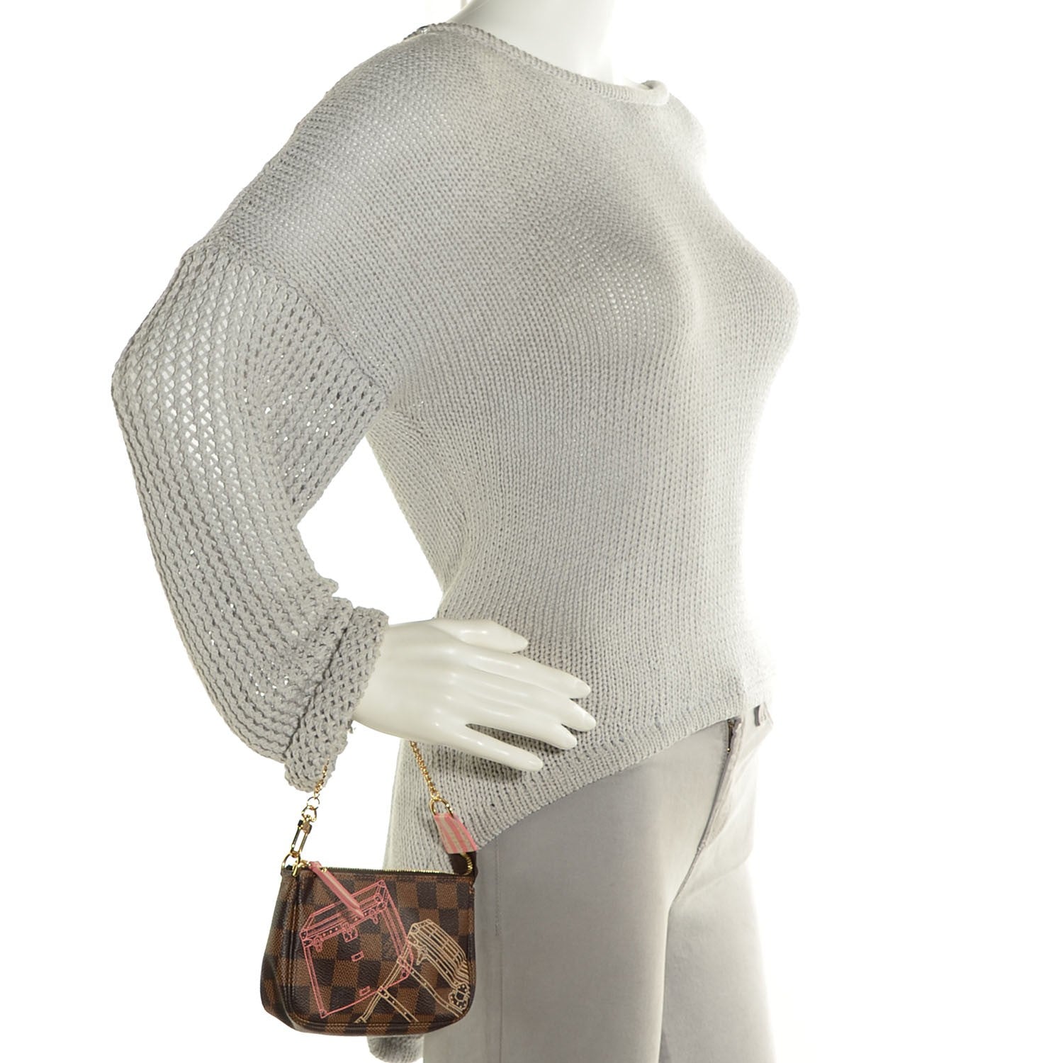 Louis Vuitton Damier Ebene 2014 Christmas Animation Mini Pochette Accessories 2 of 7