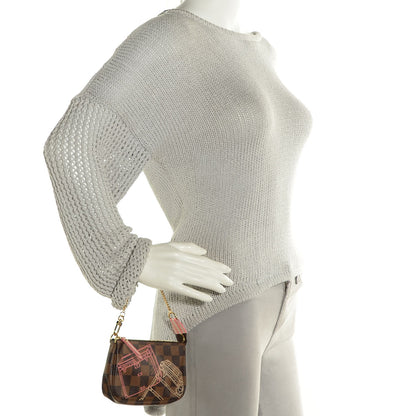 Louis Vuitton Damier Ebene 2014 Christmas Animation Mini Pochette Accessories 2 of 7