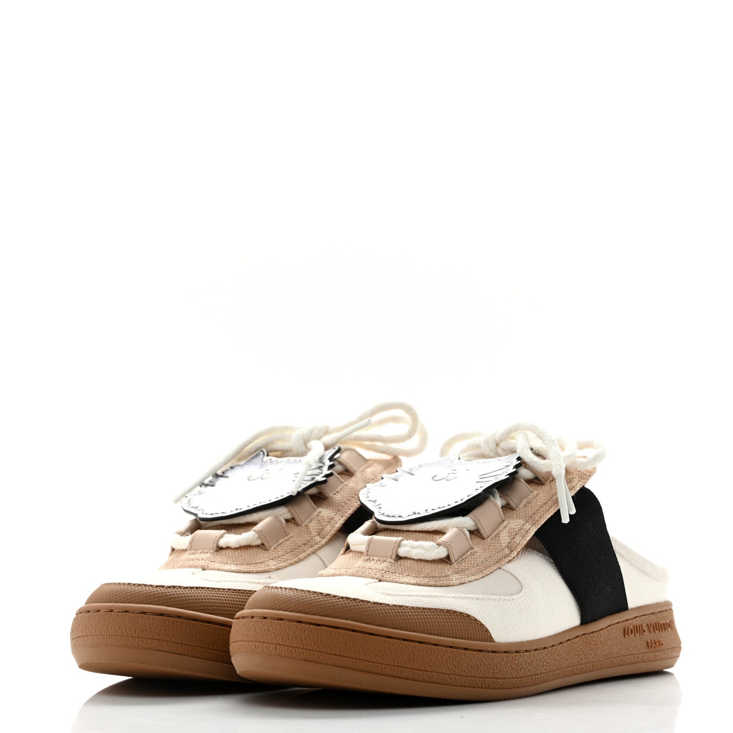 Louis Vuitton Canvas Catogram Lous Open Back Sneaker 38.5 White 4 of 12