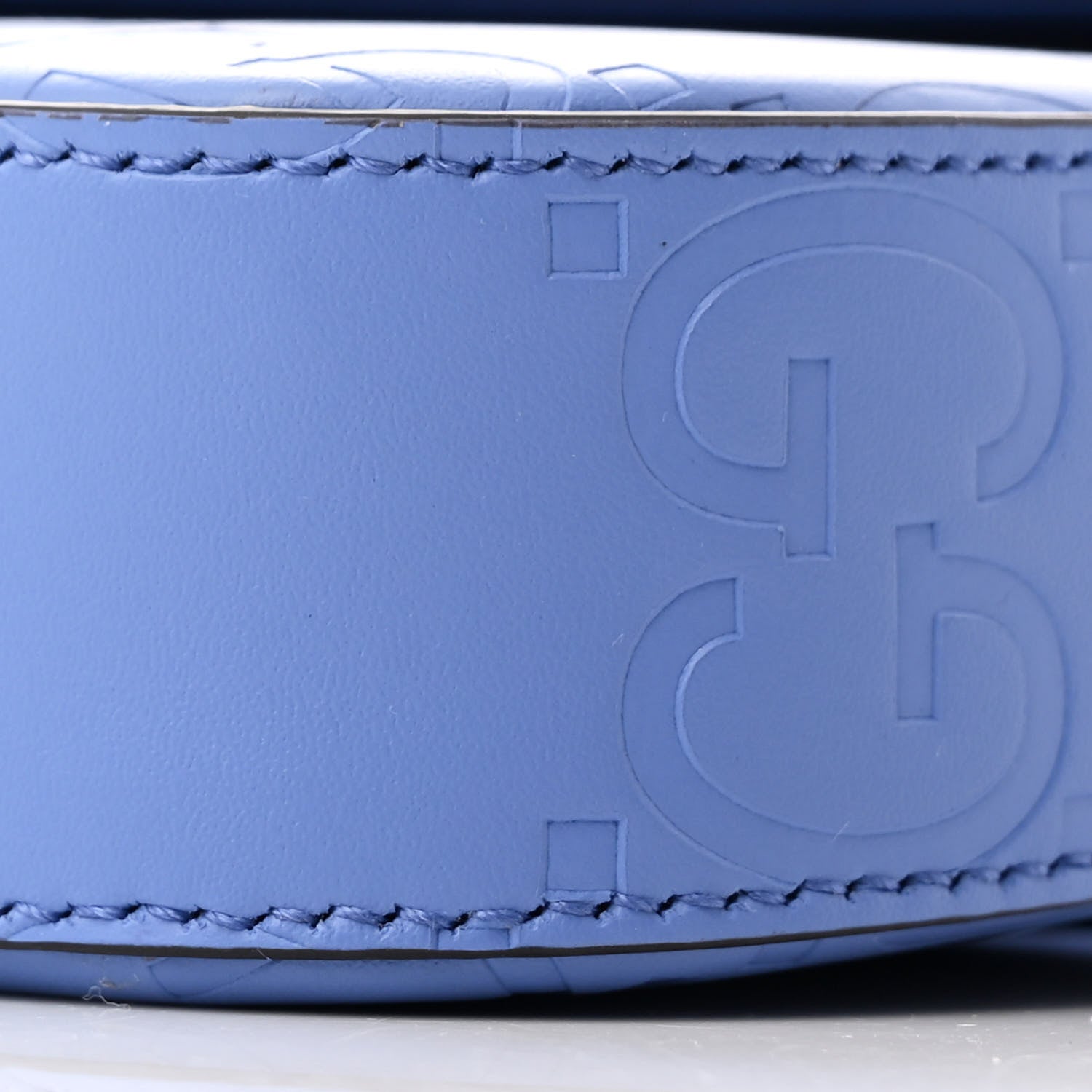 Gucci Calfskin GG Super Mini Shoulder Bag Blue 10 of 11