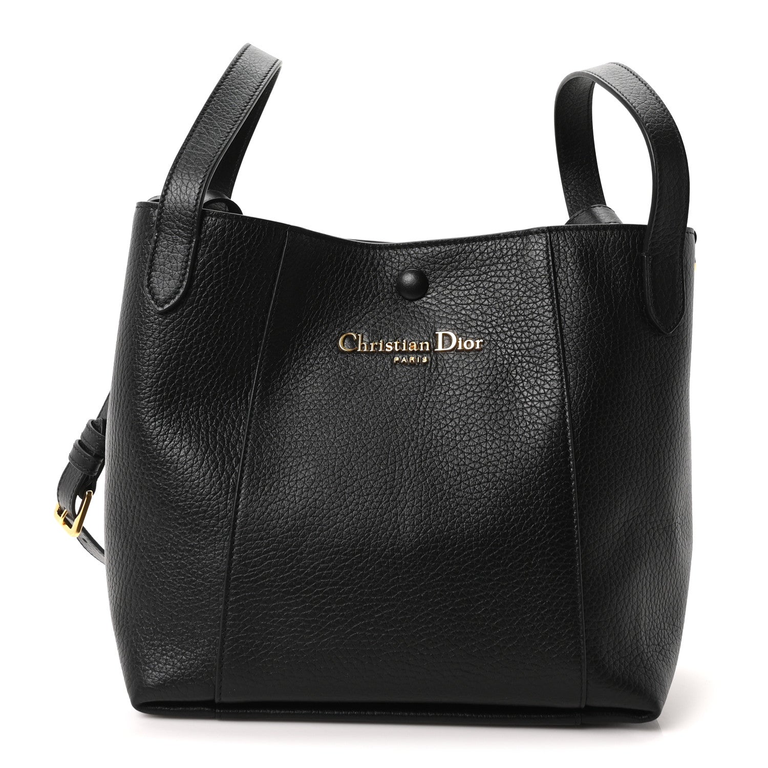 Christian Dior Calfskin Medium Signature Bucket Bag Black 1 of 10