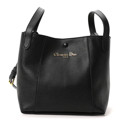 Christian Dior Calfskin Medium Signature Bucket Bag Black 1 of 10