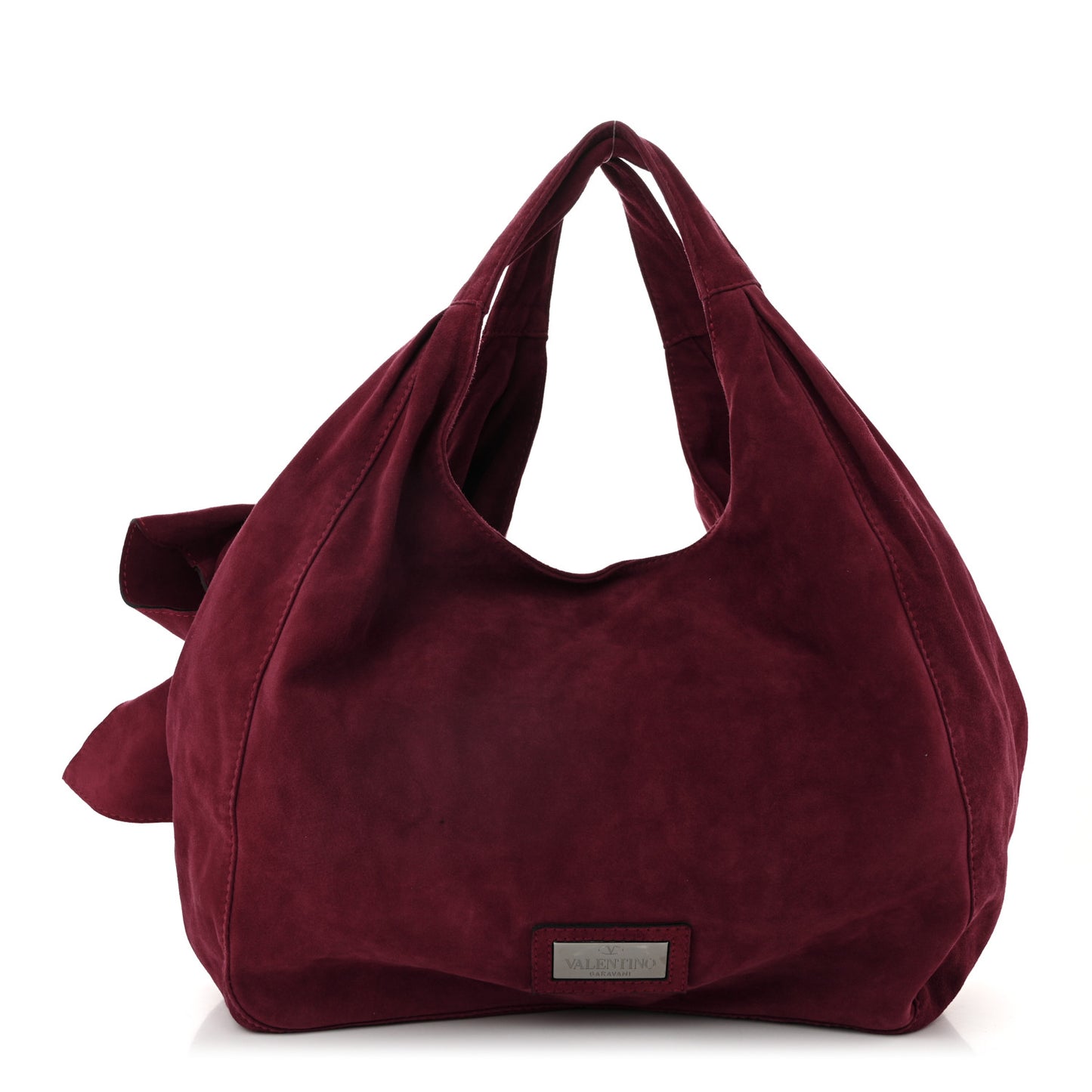 Suede Large Nuage Bow Hobo Fusion