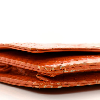 Chanel Snakeskin Wallet On Chain WOC Orange 13 of 14