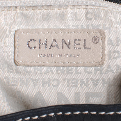 Chanel Lambskin Contrast Stitch Shoulder Bag Black 6 of 7