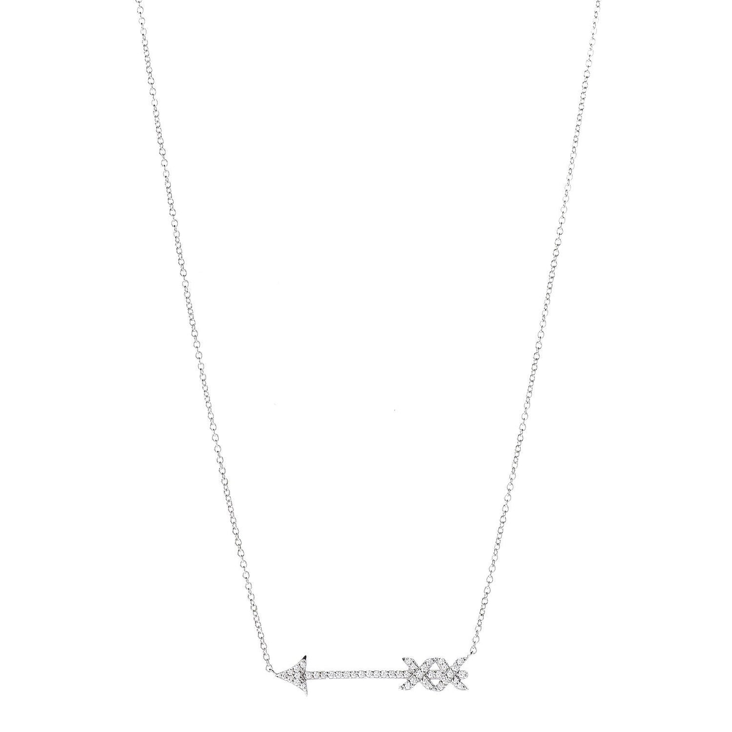 18K White Gold Paloma's Graffiti Arrow Pendant Necklace