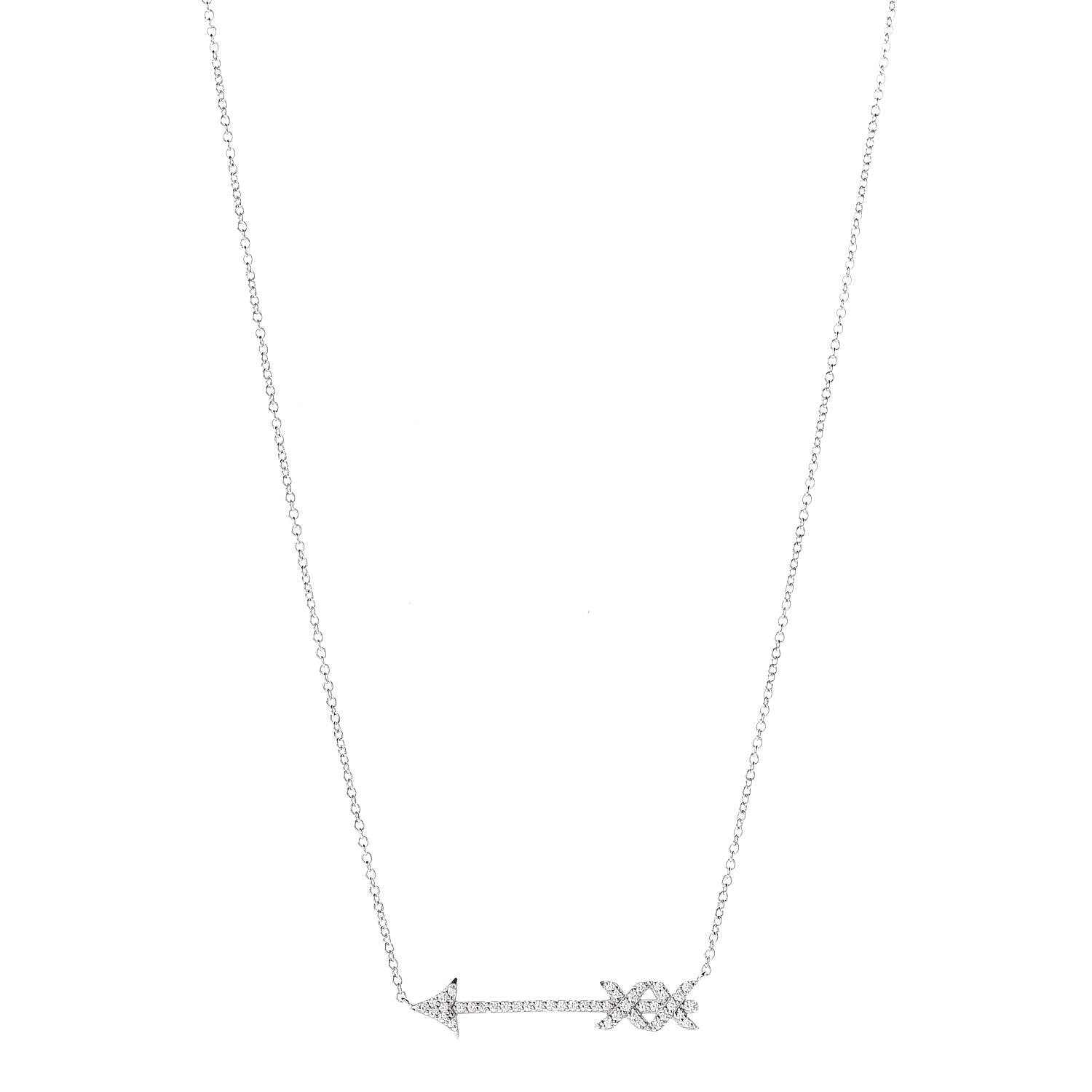 Tiffany 18K White Gold Paloma's Graffiti Arrow Pendant Necklace 1 of 5