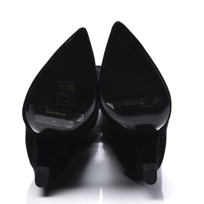 Saint Laurent Velvet Niki 105 Thigh High Boots 35 Black 5 of 7