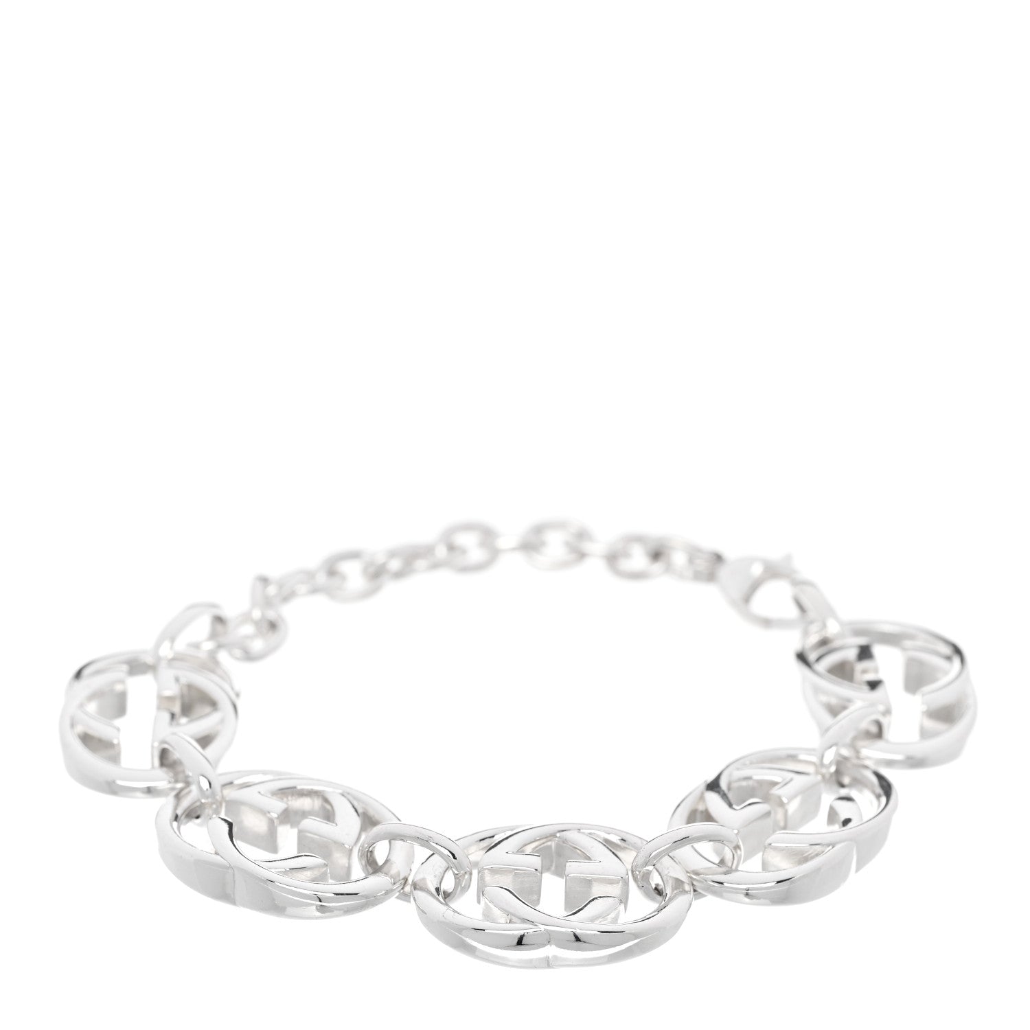 Gucci Sterling Silver Britt G Link Bracelet 1 of 3