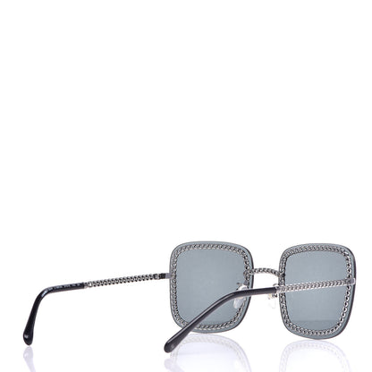 Chanel Square Removable Chain Sunglasses 4244 Grey 4 of 9