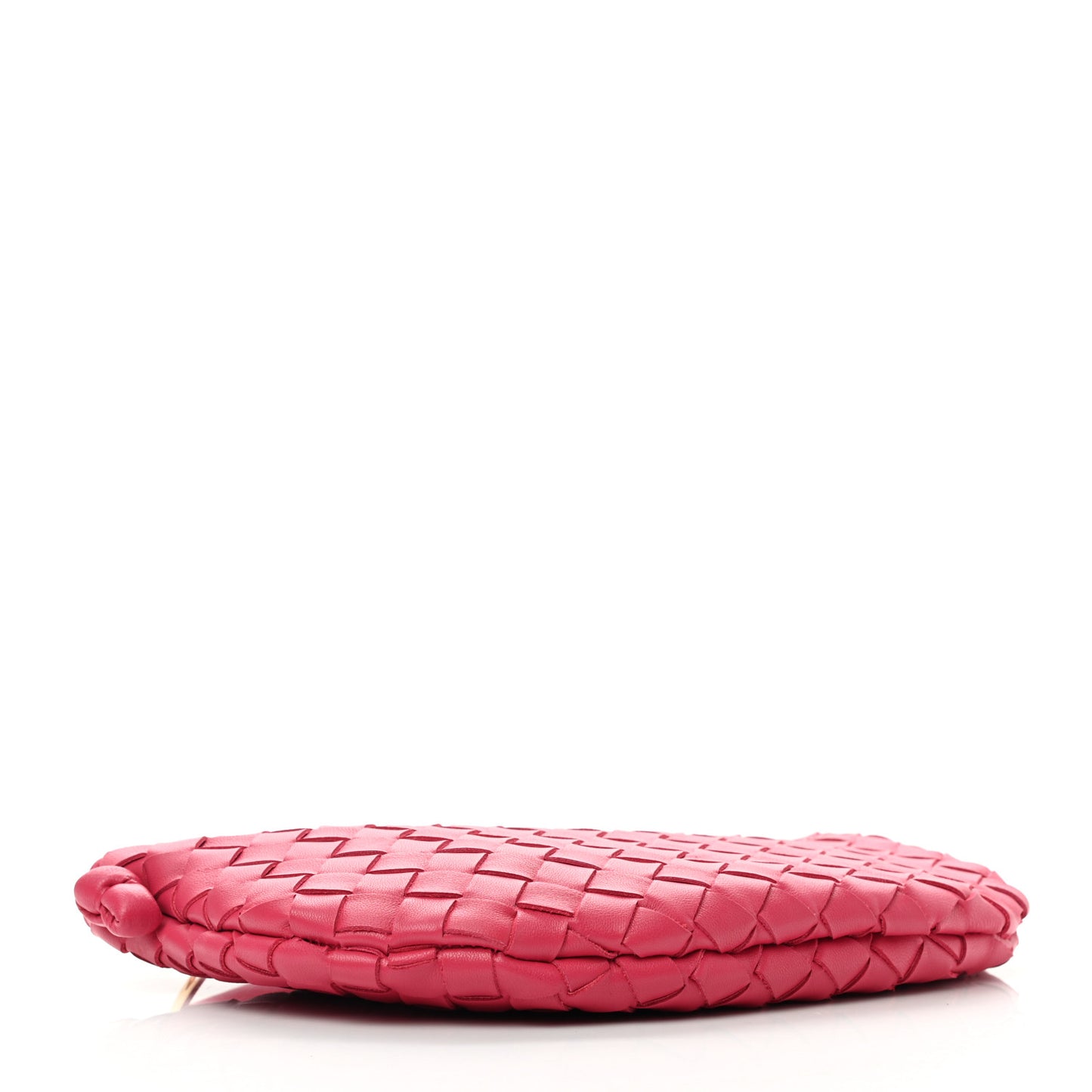 Nappa Intrecciato Small Turn Pouch Cranberry