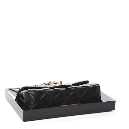Chanel Plexiglass Lambskin Framed Flap Bag Clutch Black 4 of 11