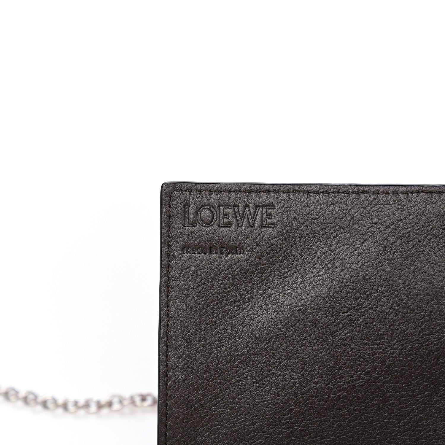 Loewe Grained Calfskin Chain Wallet Burnt Red 5 of 10