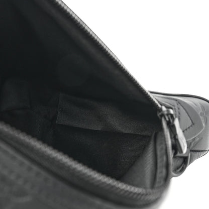 Louis Vuitton Calfskin Shadow Monogram Duo Slingbag Black 5 of 9