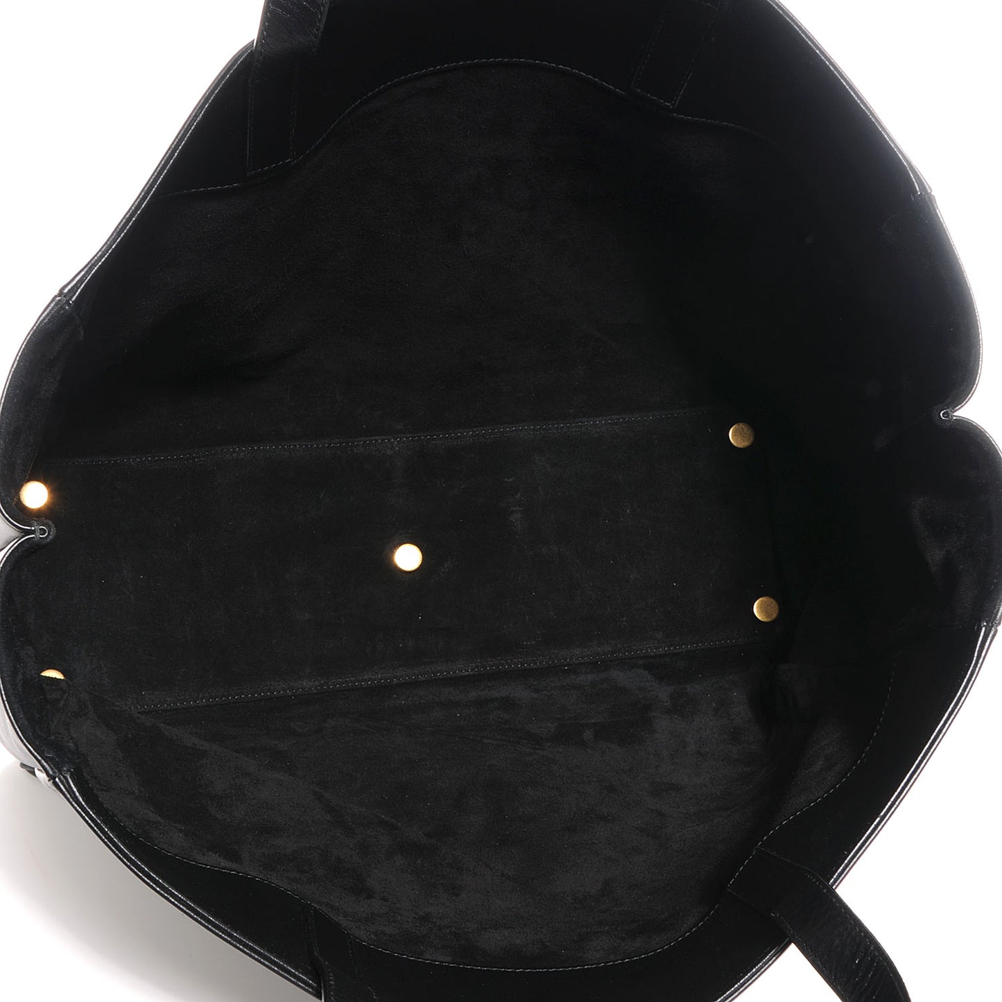 Leather Reversible East West Shopping Tote Black