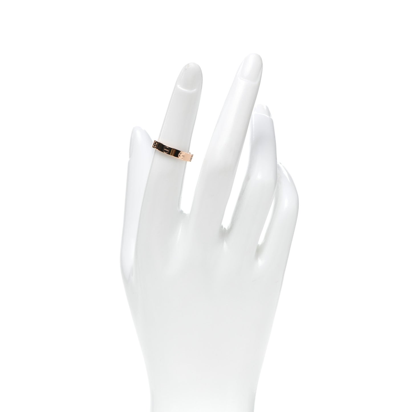 18K Pink Gold 3.5mm LOVE Wedding Band Ring 50 5.25