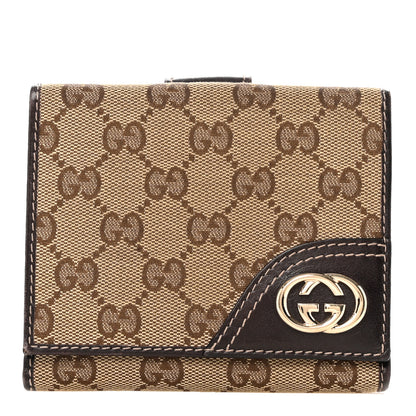 Gucci Monogram New Britt French Wallet Dark Brown 1 of 7