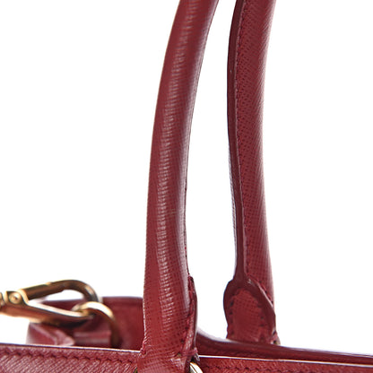 Prada Saffiano Lux Medium Tote Fuoco 19 of 20