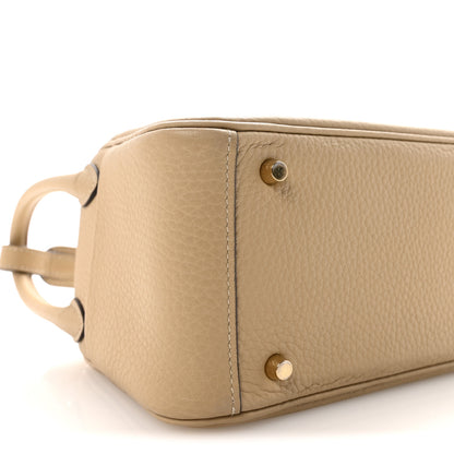 Hermes Taurillon Clemence Verso Mini Lindy 20 Trench Gris Asphalte 9 of 10