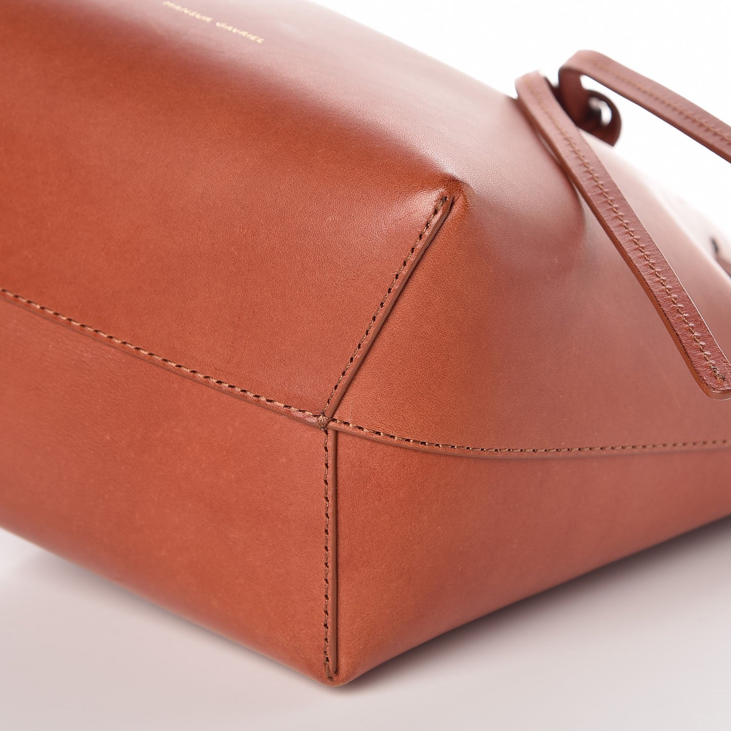 Mansur Gavriel Calfskin Mini Bucket Bag Saddle 10 of 13