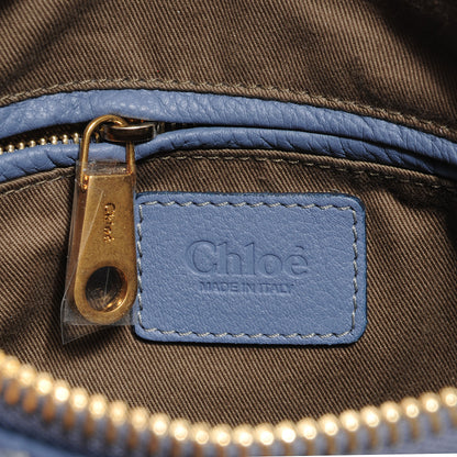 Chloe Calfskin Leather Medium Marcie Satchel Street Blue 6 of 9